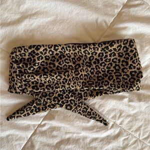 Mara Hoffman Leopard Print Strapless Bikini Top